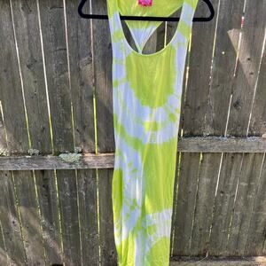 Southern breeze lime and white summer dress